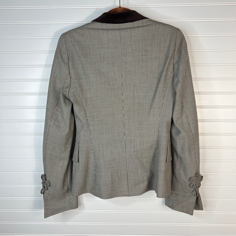 Escada Blazer Houndstooth Blazer Jacket Sz 34 Wool Office Clessic - Picture 11 of 16